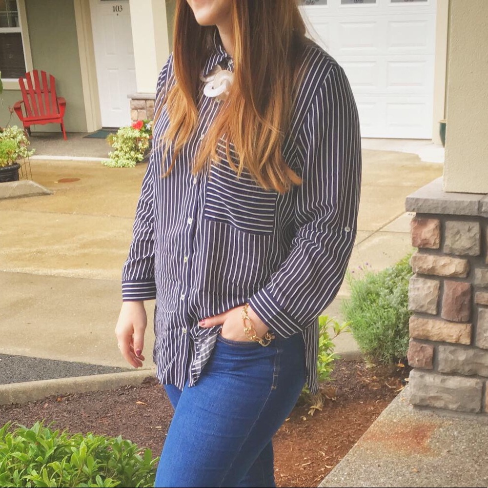 Striped Button Up